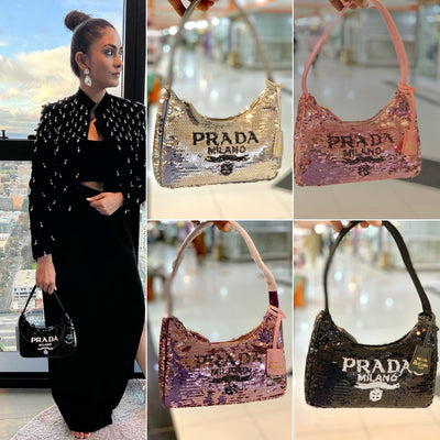 PRADA Re-Edition 2000 Hobo Sequins