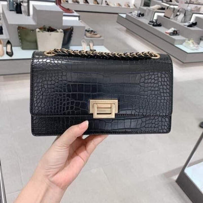 CHARLES & KEITH Crocodile Everline Shoulder Bag