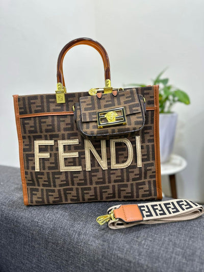 FENDI Sunshine Fabric Handbag