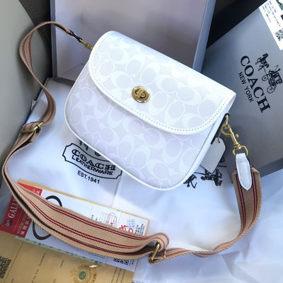 COACH Willow Saddle Bag In Signature Canvas