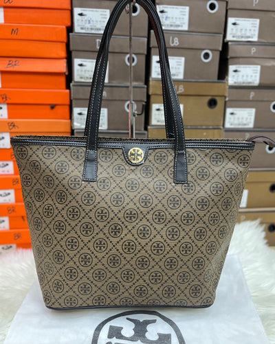 TORYBURCH T Monogram Zip Tote Bag